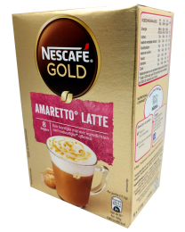 Nescafe Gold Amaretto Latte Löslicher Kaffee 8 sticks