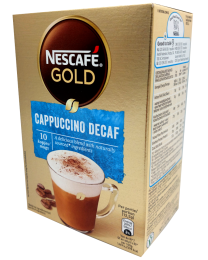 Nescafe Gold Cappuccino Entkoffeiniert Löslicher Kaffee 10 sticks