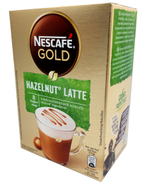 Nescafe Gold Hazelnut Latte Löslicher Kaffee 8 sticks