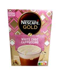 Nescafe Gold White Choc Cappuccino Löslicher Kaffee 8 sticks